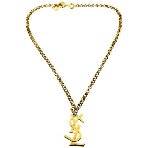 ysl new logo|YSL logo necklace.